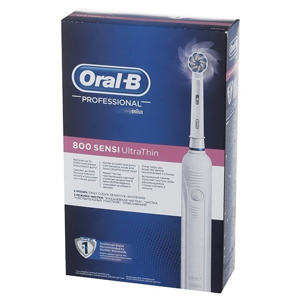 Электрическая зубная щетка Braun Oral-B Pro 800 Sensi UltraThin D16.524.3U - фото