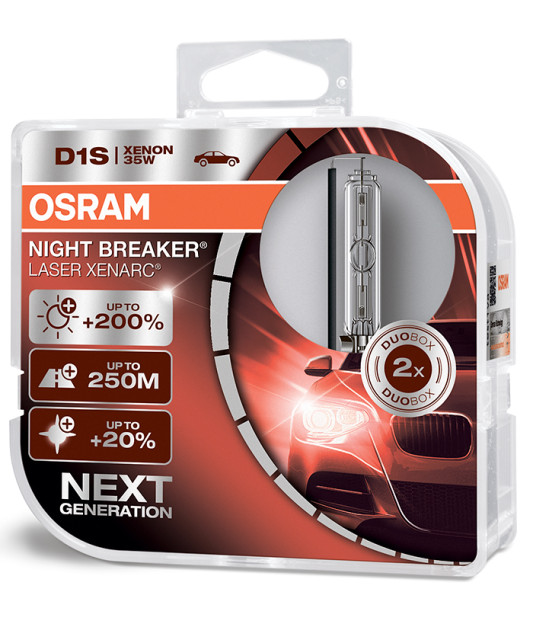 Ксеноновая лампа Osram XENARC NIGHT BREAKER LASER (NEXT GEN) D1S 66140XNN-HCB 2шт. - фото