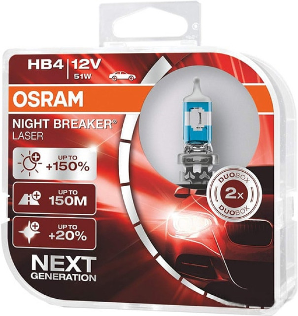 Галогенная лампа Osram HB4 9006NL-HCB 2шт - фото
