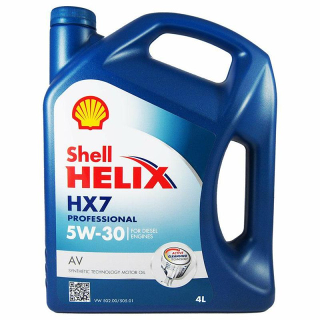 Моторное масло Shell Helix HX7 Professional AV 5W-30 4л - фото