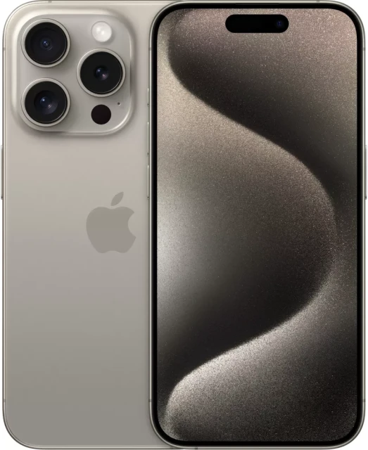 Смартфон Apple iPhone 15 Pro 256GB (природный титан) - фото
