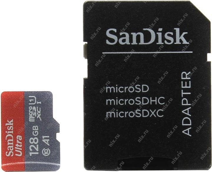 Карта памяти SanDisk Ultra SDSQUAR-128G-GN6IA microSDXC 128GB (с адаптером) - фото3