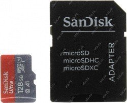 Карта памяти SanDisk Ultra SDSQUAR-128G-GN6IA microSDXC 128GB (с адаптером)- фото3