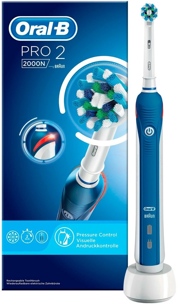 Электрическая зубная щетка Braun Oral-B Pro 2 2000N blue (D501.513.2)