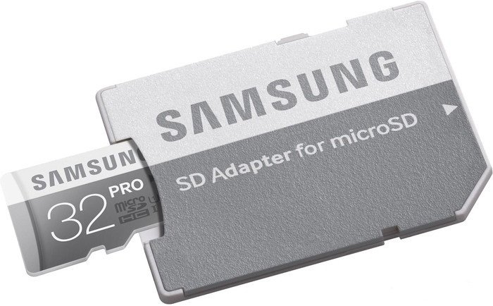 Карта памяти Samsung Pro microSDHC UHS-I U1 Class 10 32GB + адаптер (MB-MG32DA/AM) - фото2