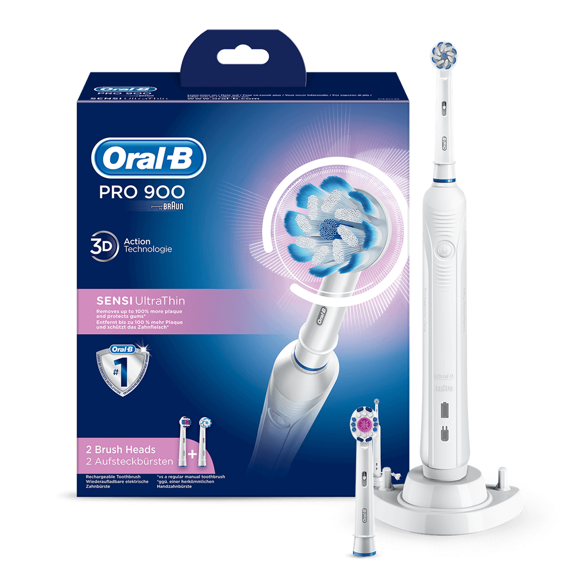 Электрическая зубная щетка Braun Oral-B Pro 900 Sensi UltraThin D16.524.3U - фото
