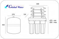 Global Water RO7 TDS. Система для очистки воды. Обратный осмос. 7 ступеней очистки, минерализация воды.- фото4