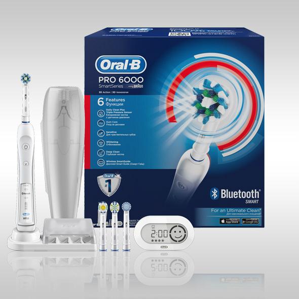 Электрическая зубная щетка Braun Oral-B Pro 6000 - фото