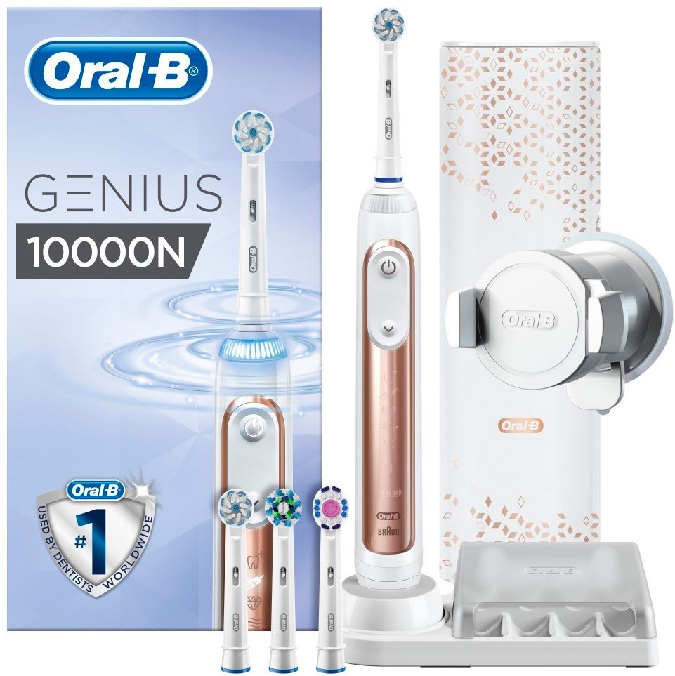 Зубная щетка Braun Oral-B Genius 10000N Rose Gold (D701.545.6XC)- фото